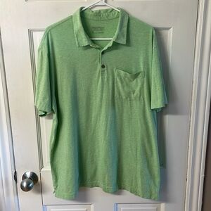 Patagonia organic cotton lightweight polo shirt in heathered green men’s size XL